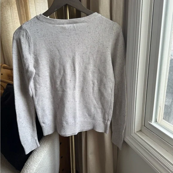 LOFT Light Gray Crew Neck Sweater | Small - Picture 3 of 5